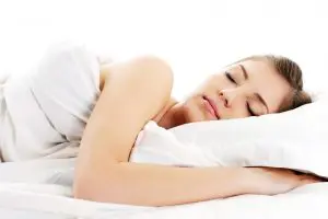 woman sleeping in bed