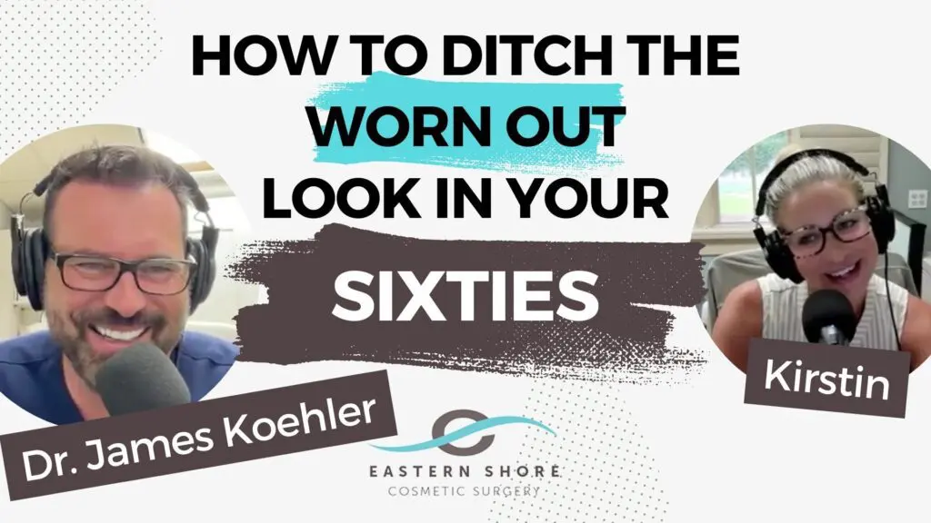 [How to Ditch the Worn Out Look In Your Sixties] Photos of Dr. Koehler and Kirstin during their recent podcast episode
