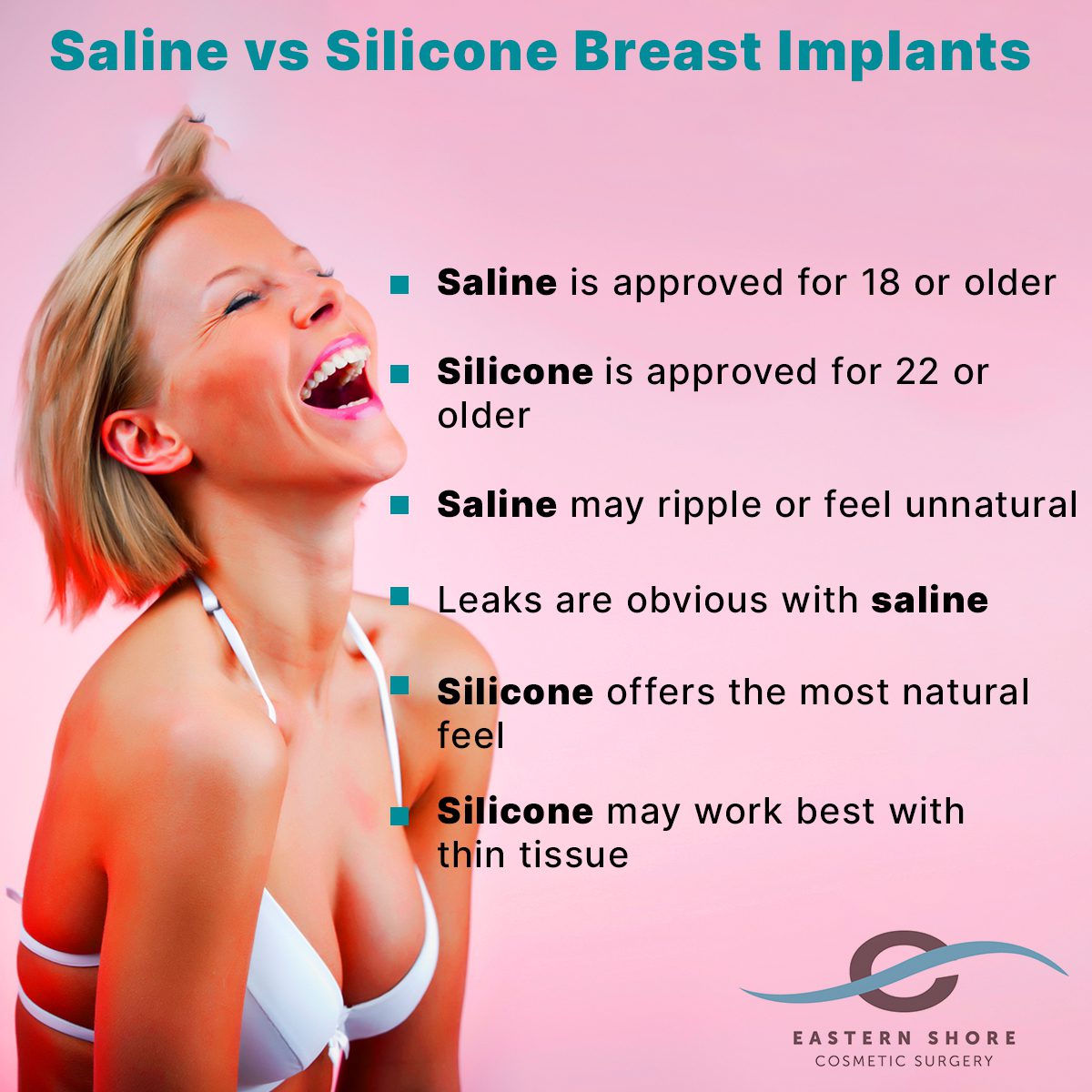 silicone vs saline implant - infographic