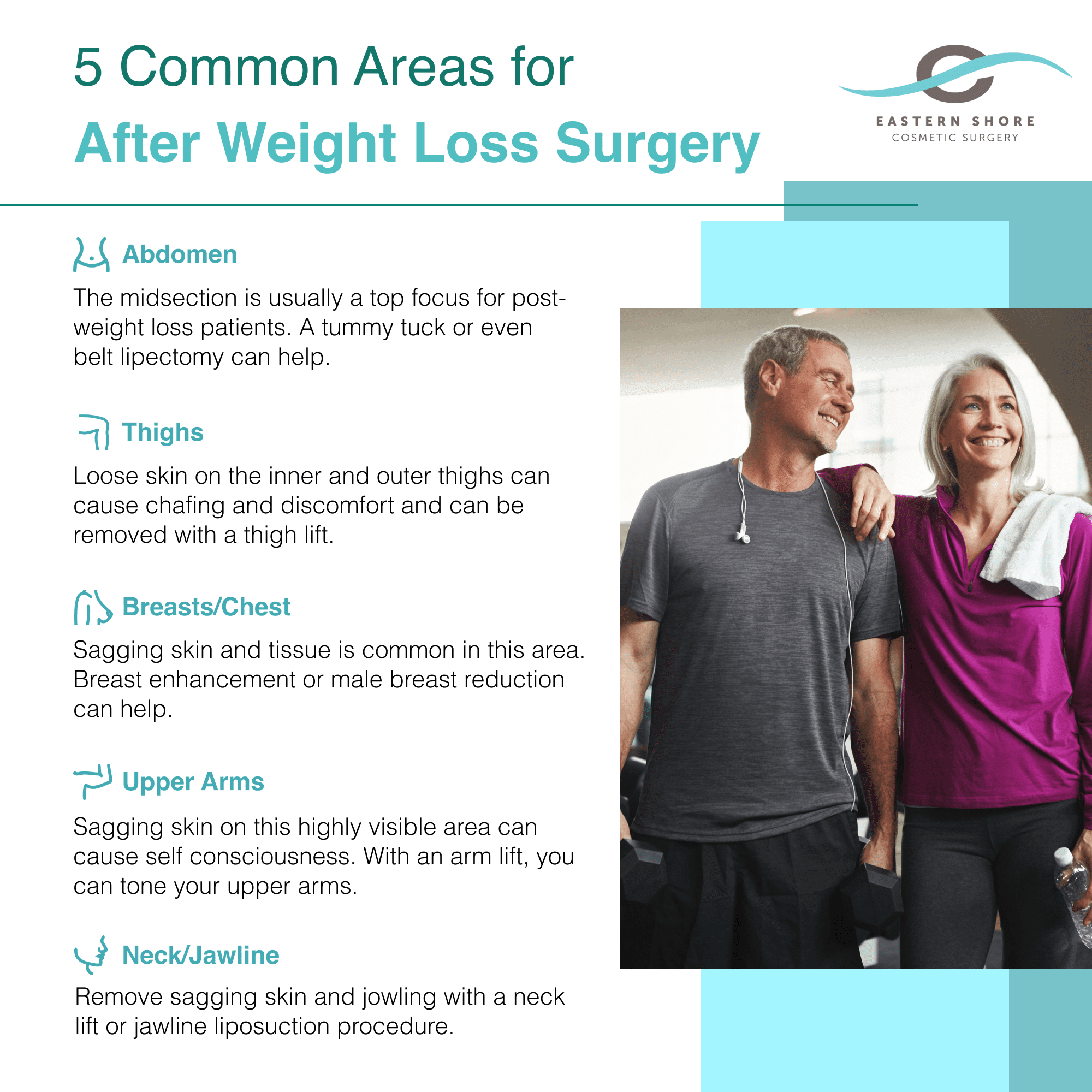 5 Common Areas for After Weight Loss Surgery